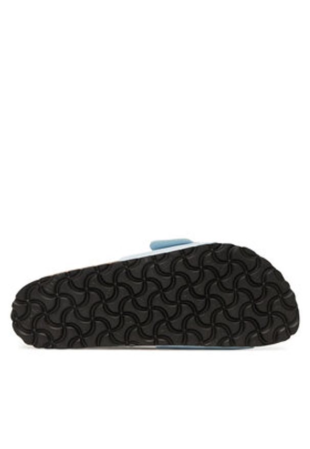 Birkenstock Klapki Madrid Big Buckle Hex 1030364 Błękitny. Kolor: niebieski. Materiał: skóra