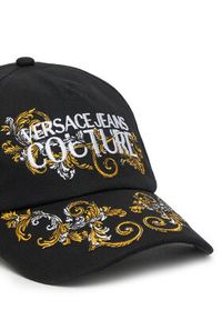 Versace Jeans Couture Czapka z daszkiem 78VAZK17 Czarny. Kolor: czarny. Materiał: bawełna, materiał