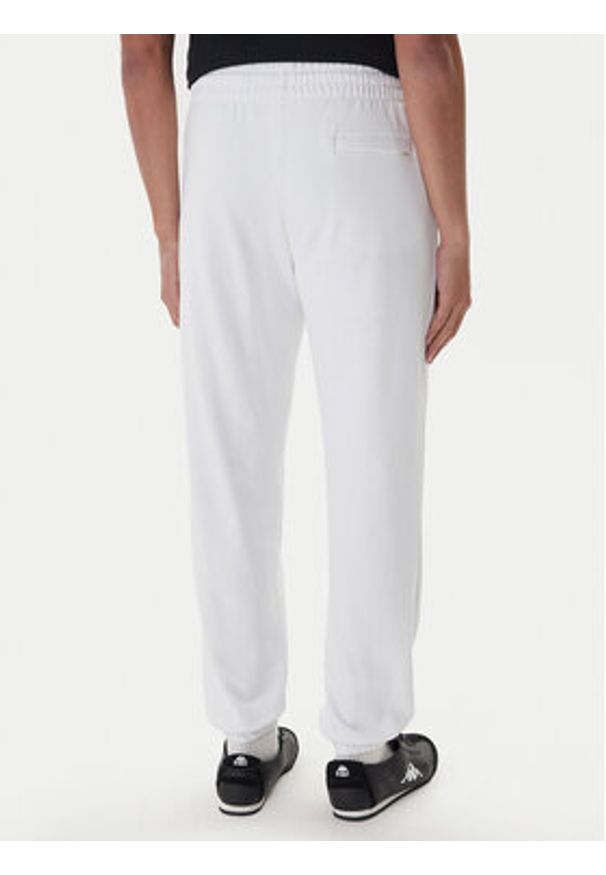 Kappa Spodnie dresowe Gothenburg 331U7EW Biały Regular Fit. Kolor: biały. Materiał: bawełna