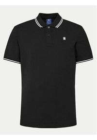 G-Star RAW - G-Star Raw Polo Dunda D17127-5864 Czarny Slim Fit. Typ kołnierza: polo. Kolor: czarny. Materiał: bawełna #5