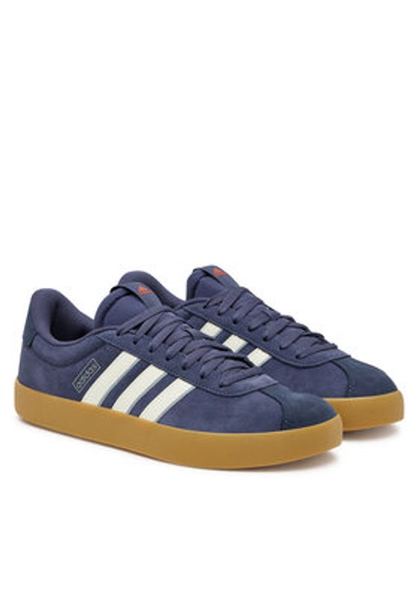 Adidas - adidas Sneakersy VL Court 3.0 JP5289 Granatowy. Kolor: niebieski. Materiał: skóra, zamsz