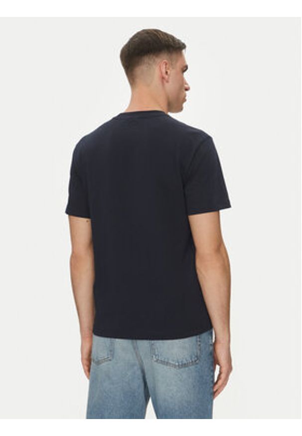 AMI PARIS - AMI Paris T-Shirt BFUTS035.724 Granatowy Regular Fit. Kolor: niebieski. Materiał: bawełna