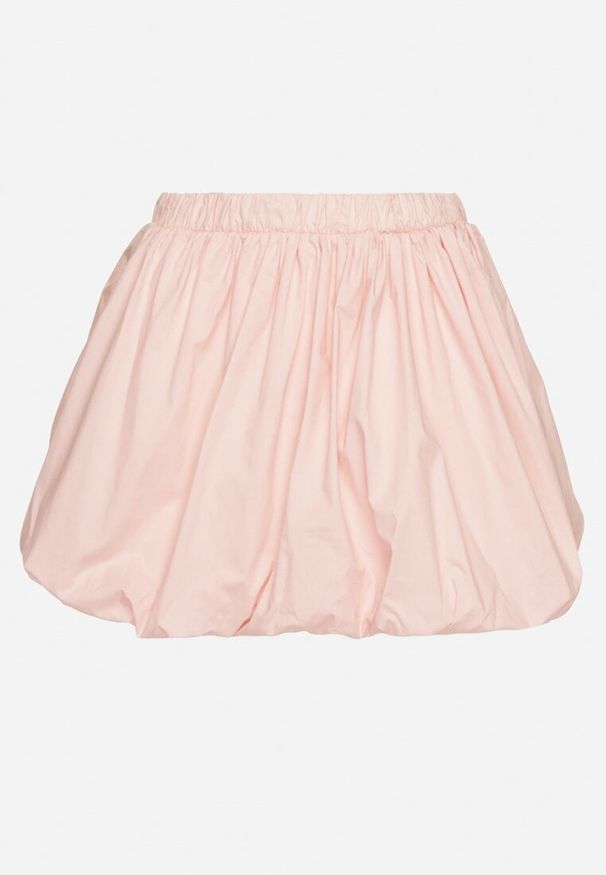 Born2be - Różowa Spódnica Bombka z Gumką w Talii Alivmira. Okazja: na co dzień. Kolor: różowy. Wzór: gładki. Sezon: wiosna. Styl: casual