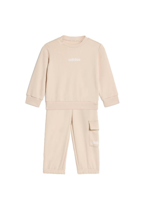 Adidas - Zestaw Essentials Joggers Kids. Okazja: na uczelnię. Kolor: biały. Materiał: dresówka, materiał. Styl: sportowy