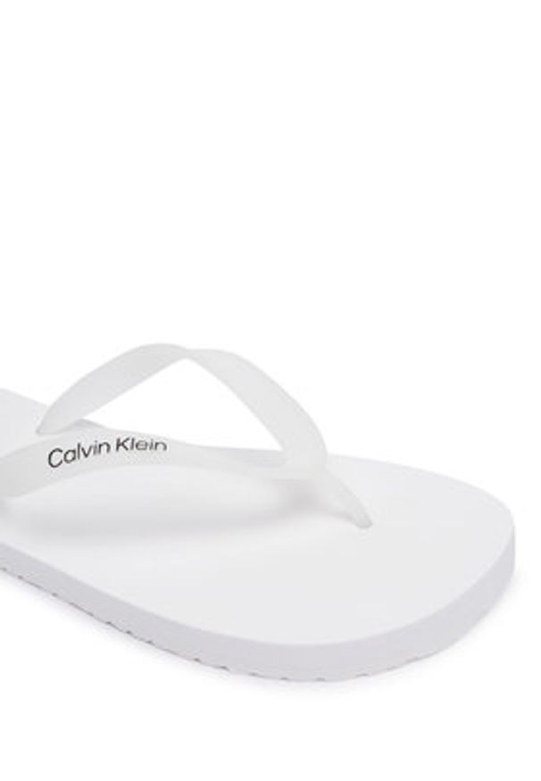 Calvin Klein Japonki Logo Strap HM0HM02105 Biały. Kolor: biały. Materiał: syntetyk