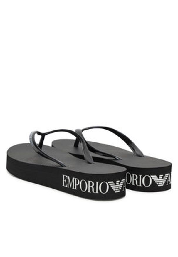 Emporio Armani Japonki XVQS09 XN118 00002 Czarny. Kolor: czarny. Materiał: syntetyk