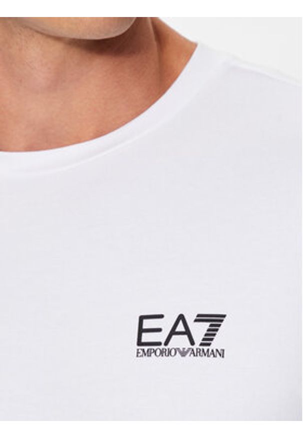 EA7 Emporio Armani Longsleeve 8NPT28 PJVQZ 1100 Biały Regular Fit. Kolor: biały. Materiał: bawełna. Długość rękawa: długi rękaw