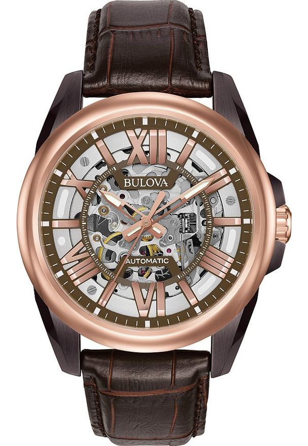 Zegarek Bulova Zegarek męski Bulova 98A165 brązowy. Kolor: brązowy