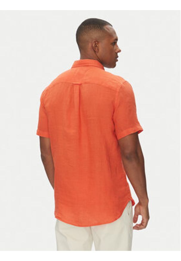 TOMMY HILFIGER - Tommy Hilfiger Koszula MW0MW35207 Pomarańczowy Regular Fit. Kolor: pomarańczowy. Materiał: len