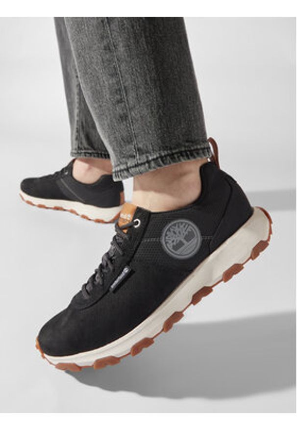Timberland Sneakersy Winsor Trail Low TB0A5TKV0151 Czarny. Kolor: czarny. Materiał: skóra, nubuk