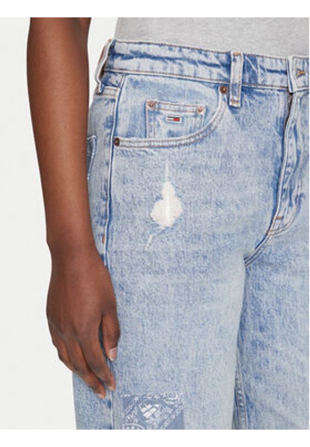 Tommy Jeans Jeansy Layla DW0DW20017 Niebieski Straight Fit. Kolor: niebieski
