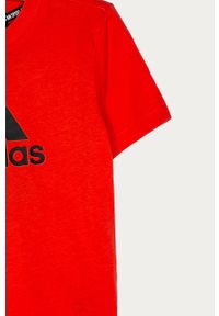 adidas Performance - T-shirt dziecięcy 110-176 cm. Okazja: na co dzień. Kolor: czerwony. Materiał: bawełna, dzianina. Wzór: nadruk. Styl: casual #2