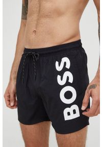 BOSS szorty kąpielowe 50469602 kolor czarny. Kolor: czarny. Wzór: nadruk #1