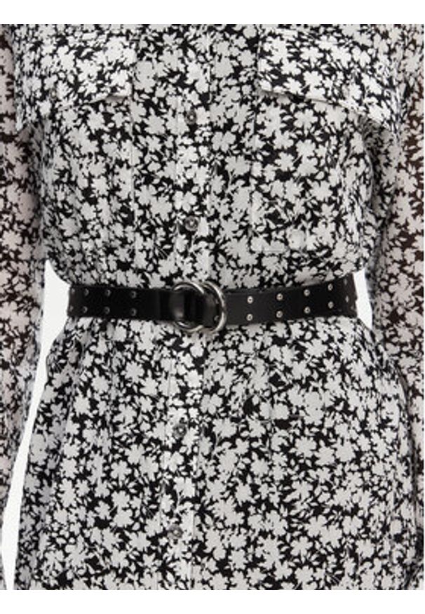 MICHAEL Michael Kors Sukienka koszulowa MS582UXH7F Czarny Relaxed Fit. Kolor: czarny. Materiał: bawełna. Typ sukienki: koszulowe