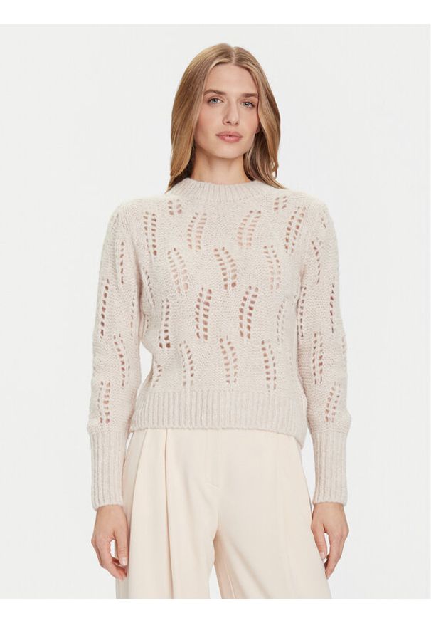 JOOP! Sweter 58 254KN58Kalma 30048461 Beżowy Regular Fit. Kolor: beżowy. Materiał: syntetyk