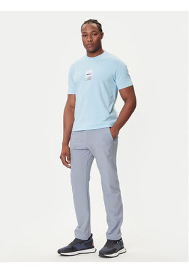 BOSS T-Shirt Photoprint 50545869 Błękitny Relaxed Fit. Kolor: niebieski. Materiał: bawełna