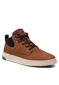 Sneakersy Bullboxer 616P51476ACONA Tan/Cognac. Kolor: brązowy. Materiał: skóra, nubuk