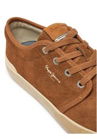Pepe Jeans Sneakersy PMS31071 Brązowy. Kolor: brązowy. Materiał: skóra, zamsz #6