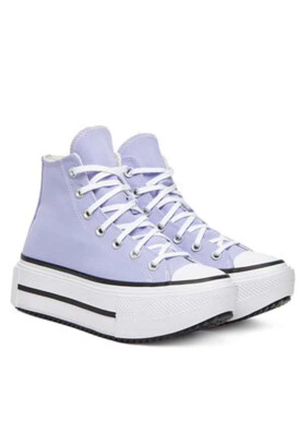Converse Trampki Chuck Taylor All Star Lift Double Stack A15206C Fioletowy. Kolor: fioletowy. Materiał: materiał