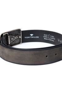Tom Tailor - TOM TAILOR PASEK SKÓRZANY SOPO-TT435 40 mm Ledergürtel RO2251 0790. Materiał: skóra. Wzór: paski. Styl: klasyczny, elegancki, rockowy