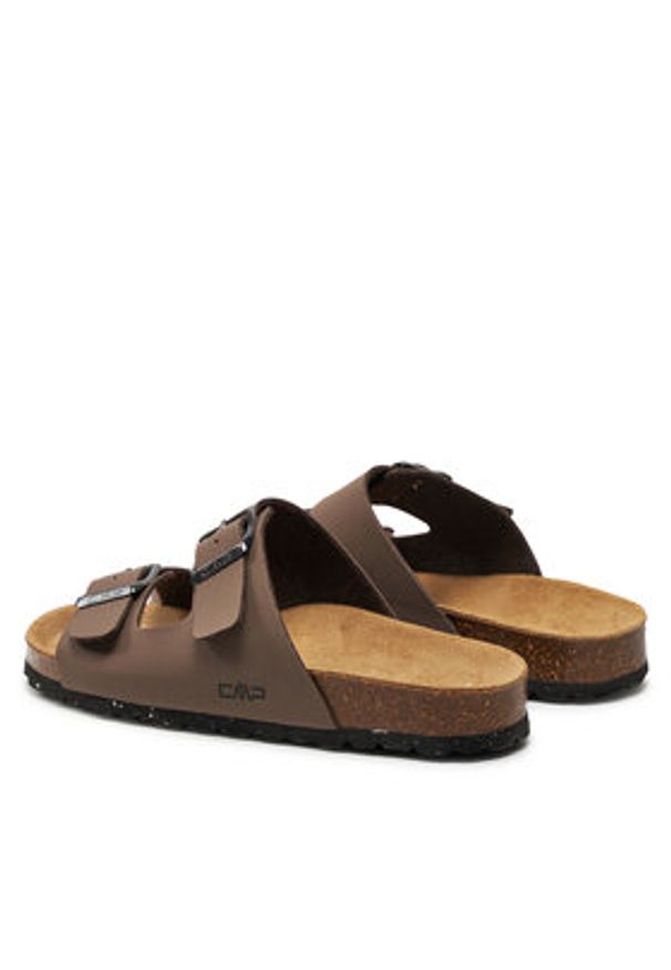CMP Klapki Eco Thalitha Wmn Slipper 3Q91016 Brązowy. Kolor: brązowy. Materiał: skóra