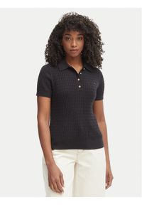 TOMMY HILFIGER - Tommy Hilfiger Polo WW0WW41474 Czarny Regular Fit. Typ kołnierza: polo. Kolor: czarny. Materiał: bawełna #1