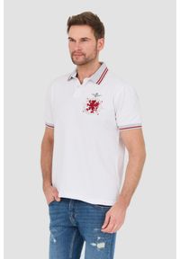 Aeronautica Militare - AERONAUTICA MILITARE Biała męska koszulka Polo M.C., Rozmiar XL. Typ kołnierza: polo. Kolor: biały #2