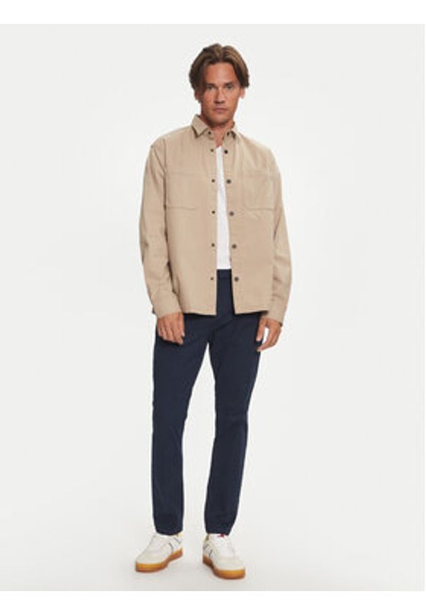 Jack & Jones Koszula Logan 12262112 Beżowy Relaxed Fit. Kolor: beżowy. Materiał: bawełna