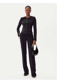 Elisabetta Franchi Marynarka GI-173-56E2-V680 Czarny Regular Fit. Kolor: czarny. Materiał: syntetyk #5