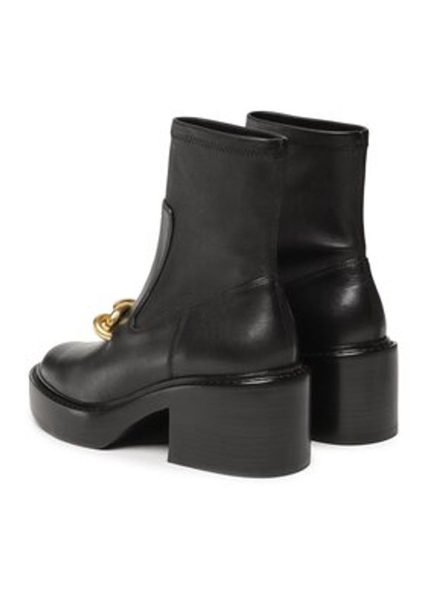 Coach Botki Kenna Leather Bootie CK031 Czarny. Kolor: czarny. Materiał: skóra