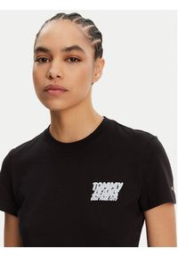 Tommy Jeans T-Shirt Bubble DW0DW21338 Czarny Regular Fit. Kolor: czarny. Materiał: bawełna