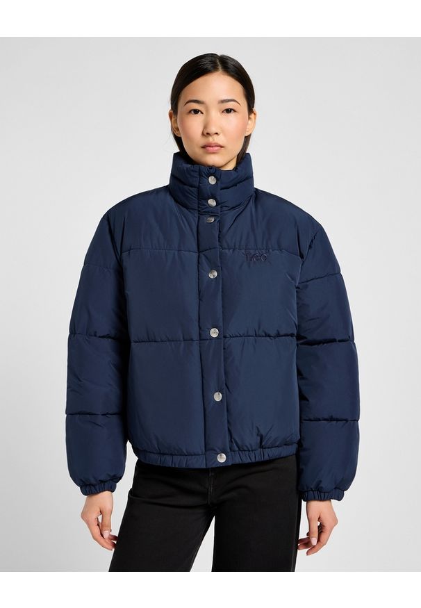 Lee - DAMSKA KURTKA LEE RELAXED SHORT PUFFER JACKET INDIGO 112355156