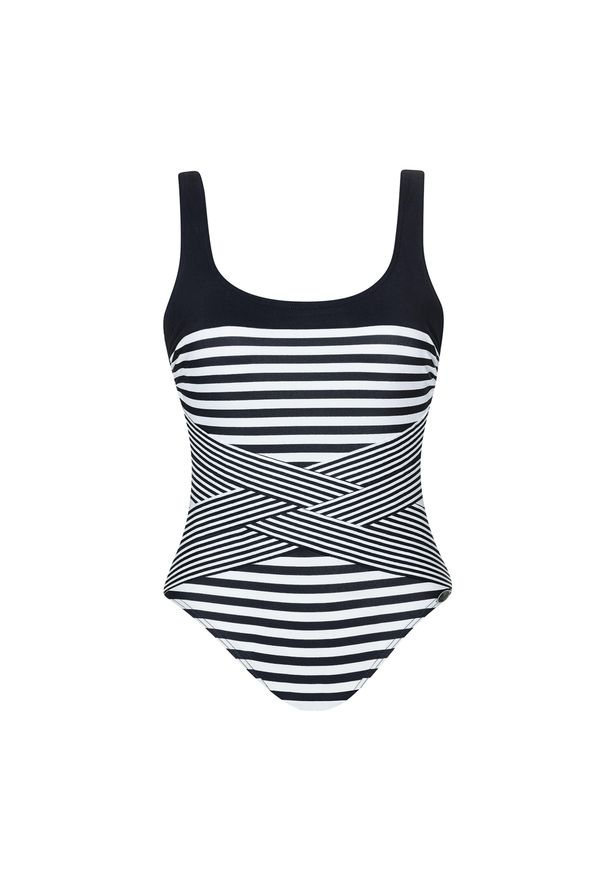 SUNFLAIR - Strój kąpielowy Basic. Kolor: czarny, biały, wielokolorowy. Materiał: elastan, poliamid