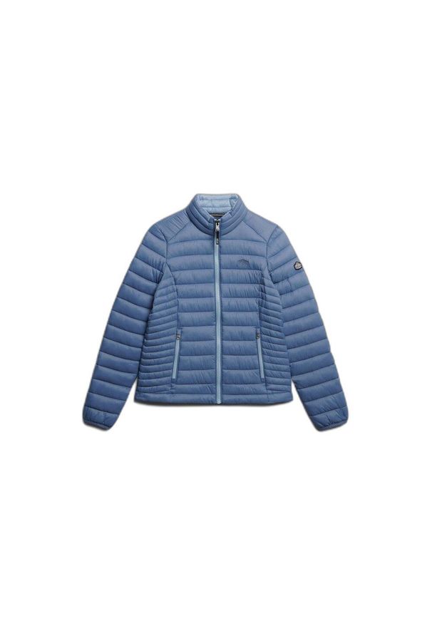 Damska kurtka puchowa Superdry. Kolor: niebieski. Materiał: puch. Sezon: zima