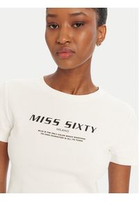 Miss Sixty T-Shirt 6L1SJ4300000 Biały Slim Fit. Kolor: biały. Materiał: bawełna