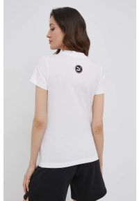 Puma t-shirt bawełniany 533559 kolor biały. Okazja: na co dzień. Kolor: biały. Materiał: bawełna. Wzór: aplikacja. Styl: casual #2