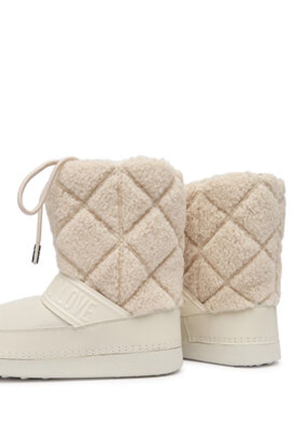 Love Moschino - LOVE MOSCHINO Śniegowce JA24422G0NISJ12B Écru. Materiał: skóra
