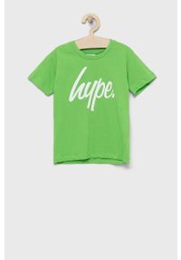 Hype T-shirt dziecięcy kolor zielony wzorzysty. Okazja: na co dzień. Kolor: zielony. Materiał: dzianina. Wzór: nadruk. Styl: casual #5