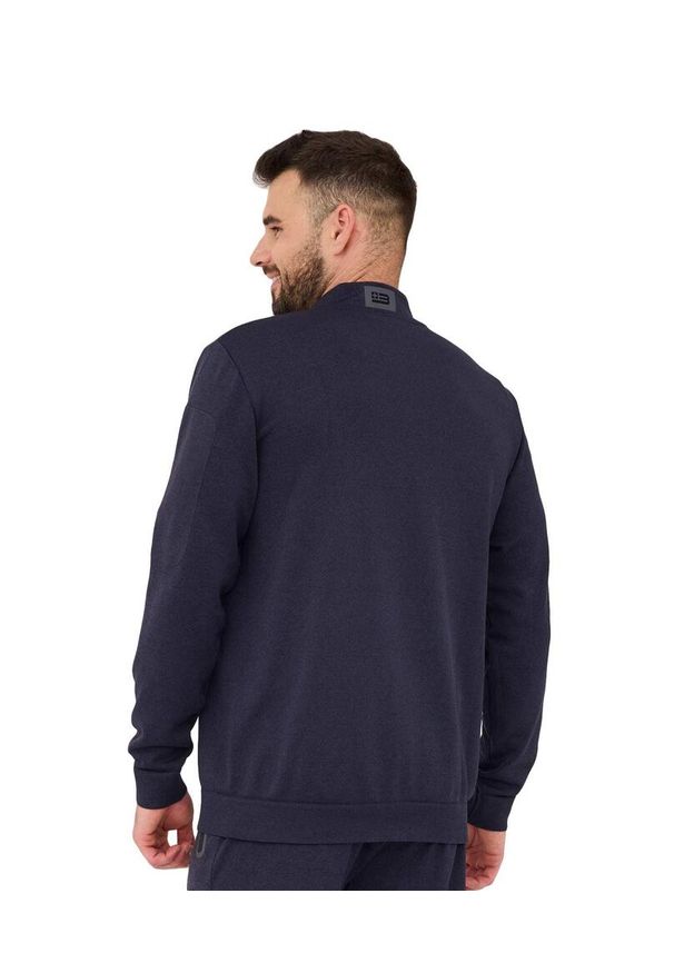 Bluza męska wełniana z krótkim ekspresem Brubeck OUTDOOR MERINO. Kolor: niebieski. Materiał: poliamid, elastan, poliester, wełna. Długość: krótkie. Sport: outdoor