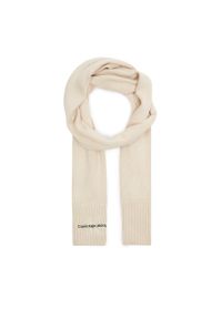 Szalik Calvin Klein Jeans Monologo Embro Knit Scarf K60K611262 Ivory YBI. Materiał: bawełna #1