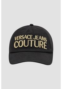 Versace Jeans Couture - VERSACE JEANS COUTURE Czarna czapka z daszkiem. Kolor: czarny