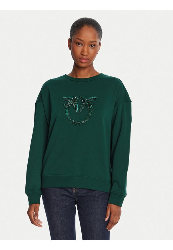 Pinko - PINKO Bluza Nelly 100534 A2RO Zielony Regular Fit. Kolor: zielony. Materiał: bawełna