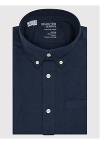 Selected Homme Koszula Rick 16077359 Granatowy Regular Fit. Kolor: niebieski. Materiał: bawełna #4