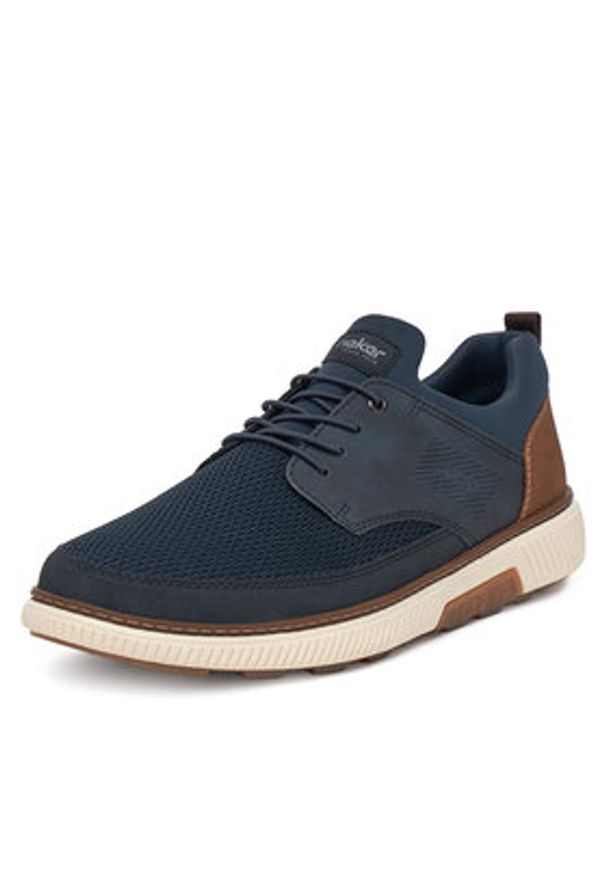 Rieker Sneakersy B3354-14 Granatowy. Kolor: niebieski. Materiał: materiał