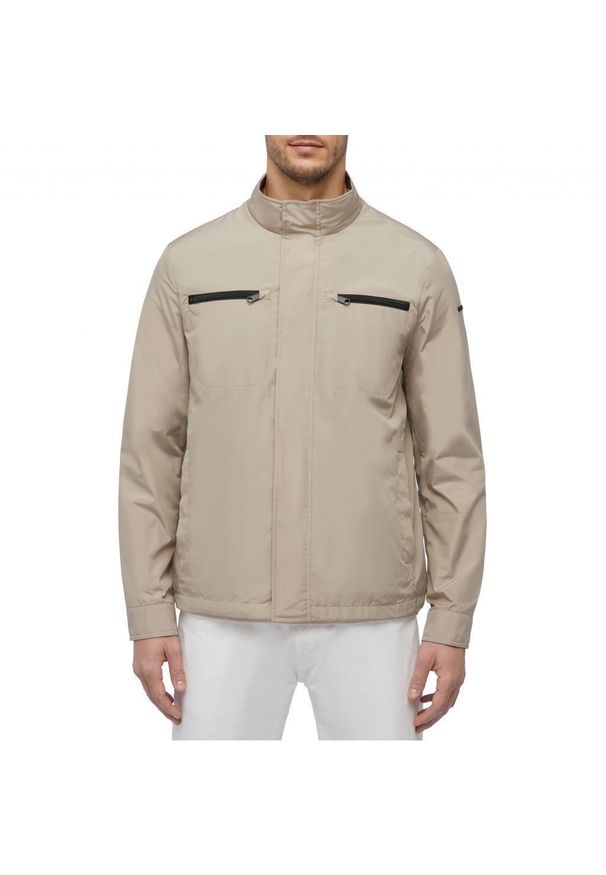 Geox - Kurtka GEOX M JHARROD SHORT JKT Beżowy. Kolor: beżowy. Materiał: tkanina