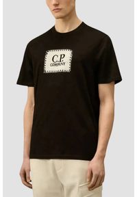 C.P. Company - C.P. COMPANY Czarny męski t-shirt. Kolor: czarny