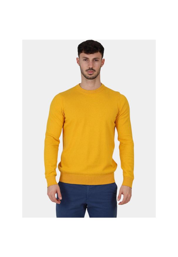 Sweter męski TBS Malykron. Kolor: żółty