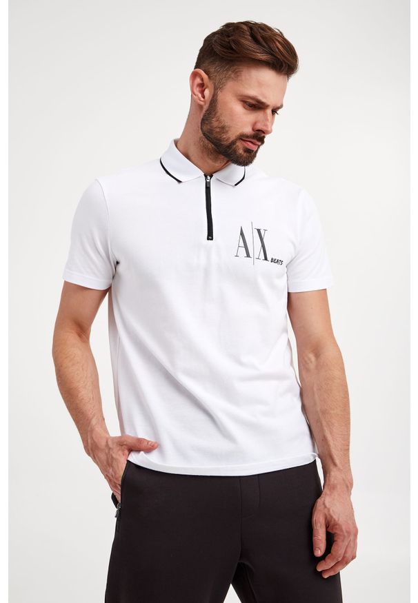Armani Exchange - Polo ARMANI EXCHANGE. Typ kołnierza: polo. Wzór: nadruk. Styl: klasyczny