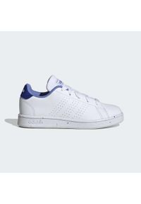 Adidas - Advantage Lifestyle Court Lace Shoes. Kolor: biały, wielokolorowy, niebieski. Materiał: materiał, tkanina, syntetyk. Model: Adidas Advantage. Sport: tenis