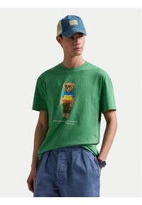 Polo Ralph Lauren T-Shirt 710973138001 Zielony Custom Slim Fit. Typ kołnierza: polo. Kolor: zielony. Materiał: bawełna